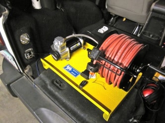 Portable air system used for low-pressure water line testing