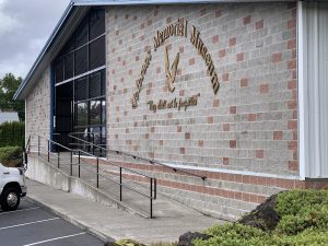 Commercial building where the underground PVC water pipe leak was located for repair