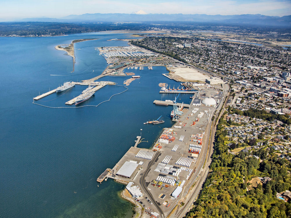 Everett waterfront and Port Gardner service region