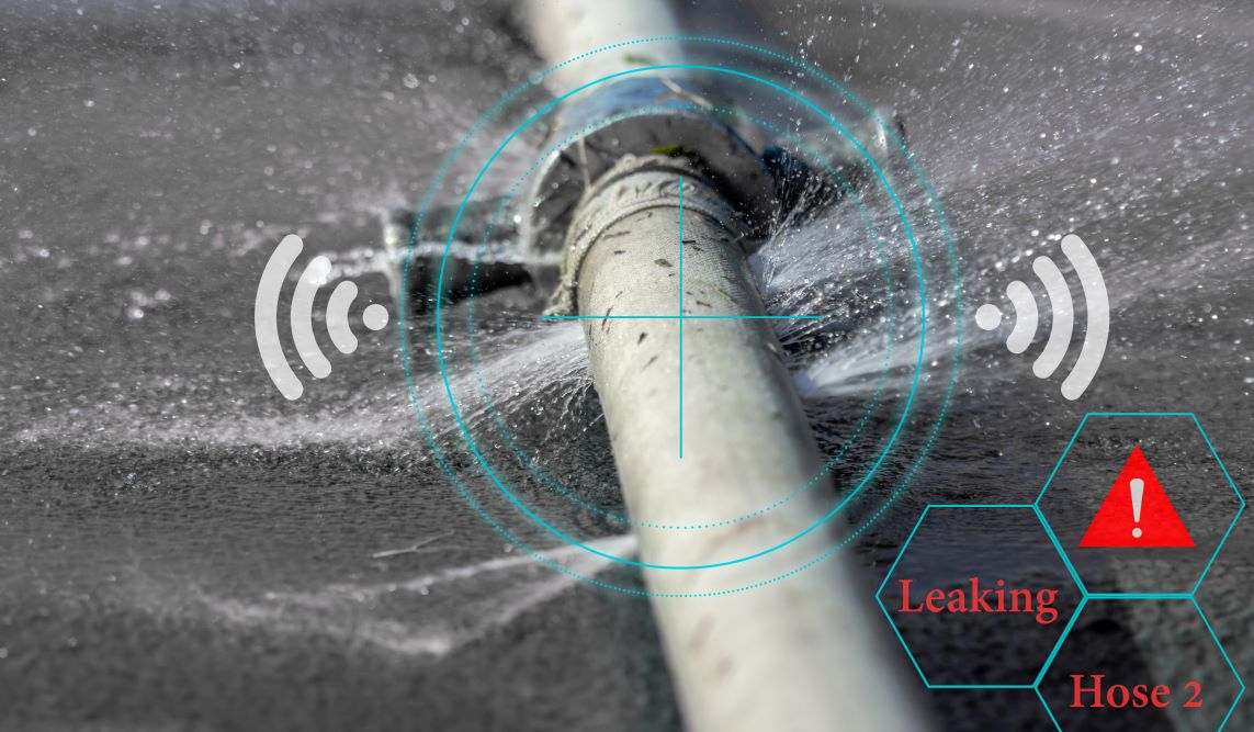 Acoustic leak detection pinpoints a bursting water pipe